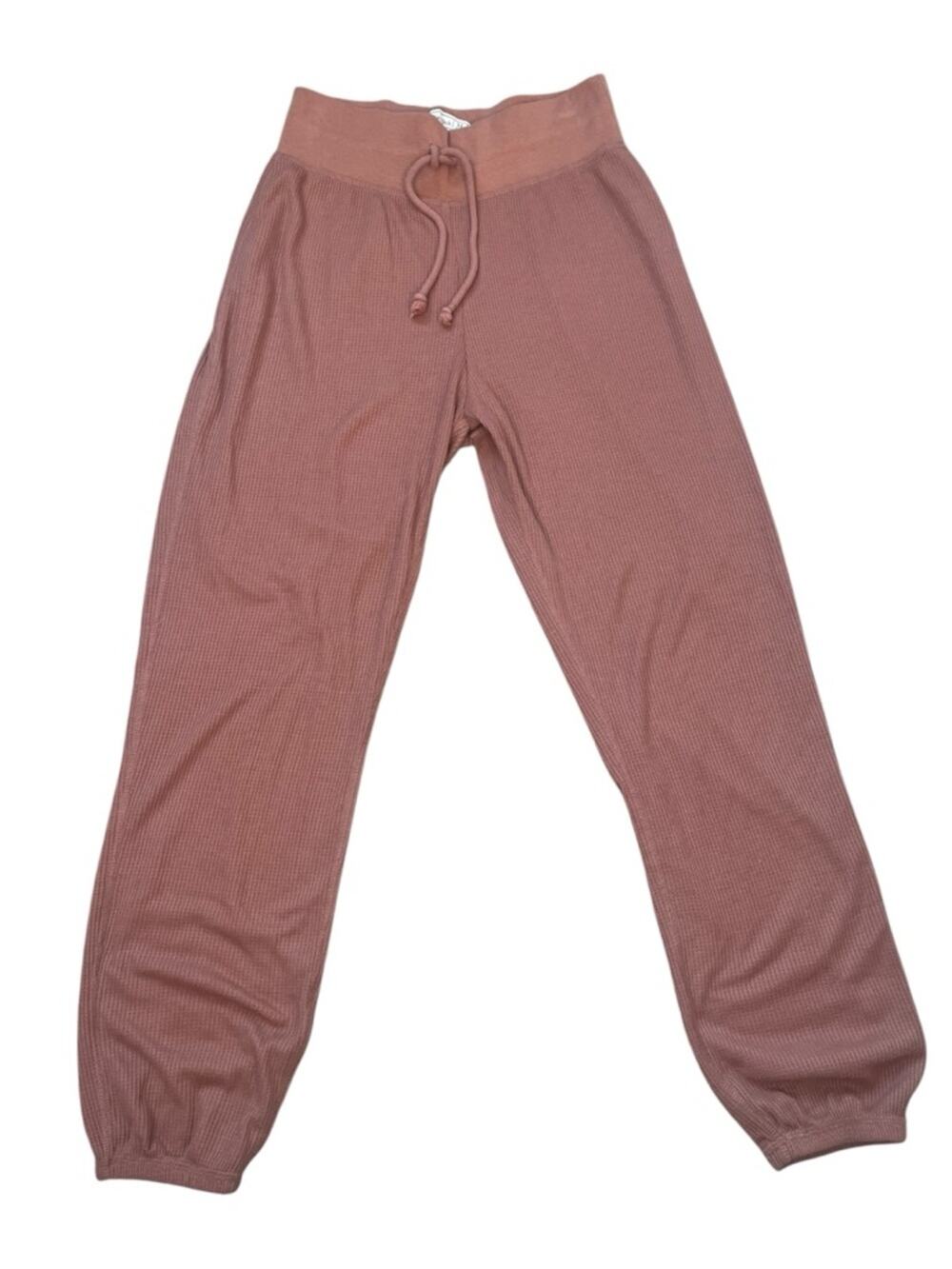 Abercrombie Fitch Waffle Knit Jogger Pants Womens Medium Relaxed Casual Lounge